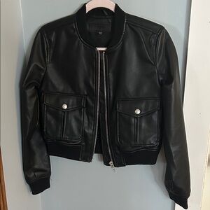 Blank NYC Black Bomber Jacket
